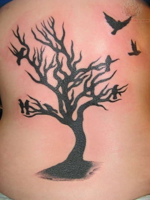 Gorgeous Lowerback Tree Tattoo
